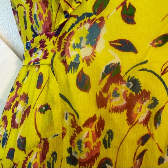 Tanya Taylor Floral Garden Print Everly V-Neck Belted Sleeveless Maxi Dress Sz 8 - Picture 6 of 11